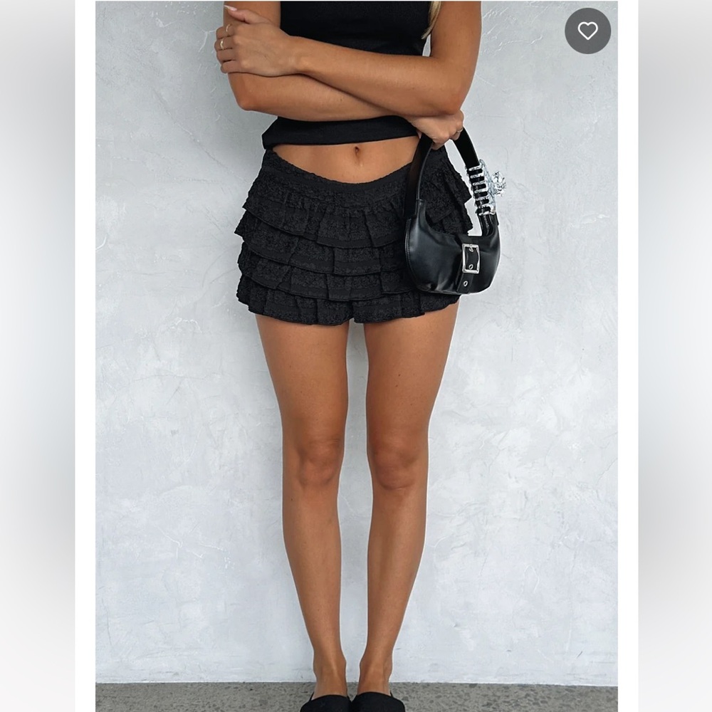 White Fox Boutique Ruffled Shorts